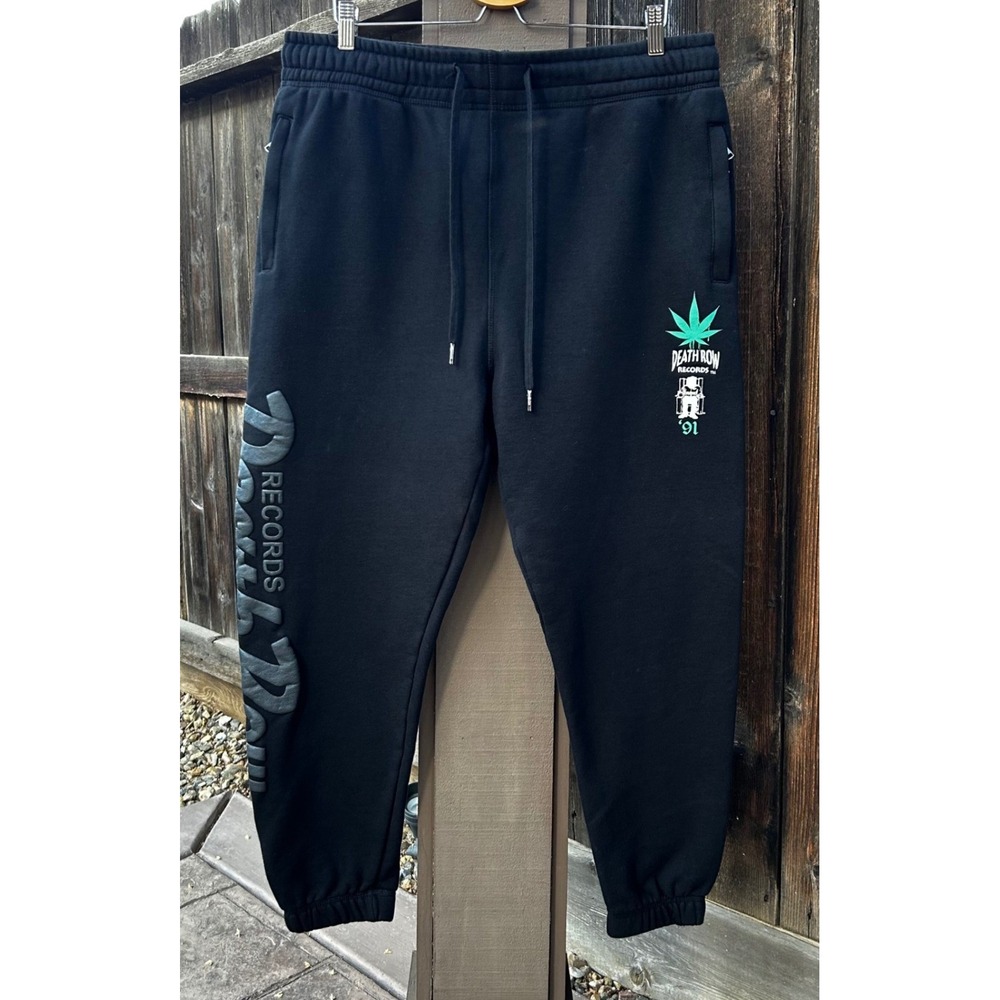 Death Row Records x Shoe Palace Joggers 2XL 30th Anniversary Sweatpants Black